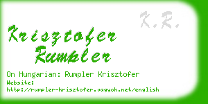 krisztofer rumpler business card